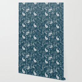 Paisley Blue  Wallpaper