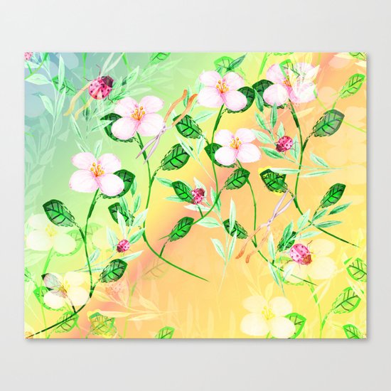 Garden Frenzy Day Canvas Print