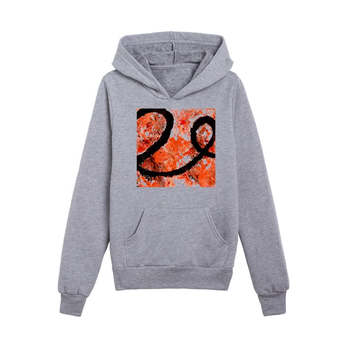 Tango - Red Abstract Art by Sharon Cummings Kids Pullover Hoodie
