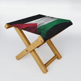 Palestine flag brush stroke, national flag Folding Stool