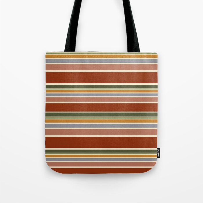 Retro 70S Stripes 3 Tote Bag