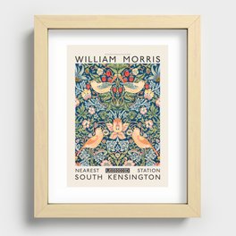 Strawberry Thief | Remastered Vintage Wall Art - William Morris Artworks Recessed Framed Print