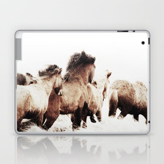 WILD AND FREE 2 - HORSES OF ICELAND Laptop & iPad Skin