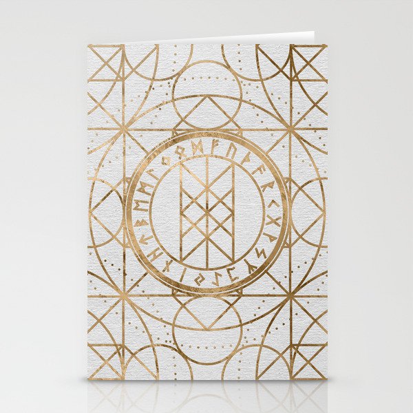 Web of Wyrd The Matrix of Fate - Pastel Gold Stationery Cards