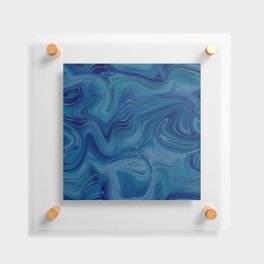 Sapphire Blue Crystal Swirl    Floating Acrylic Print
