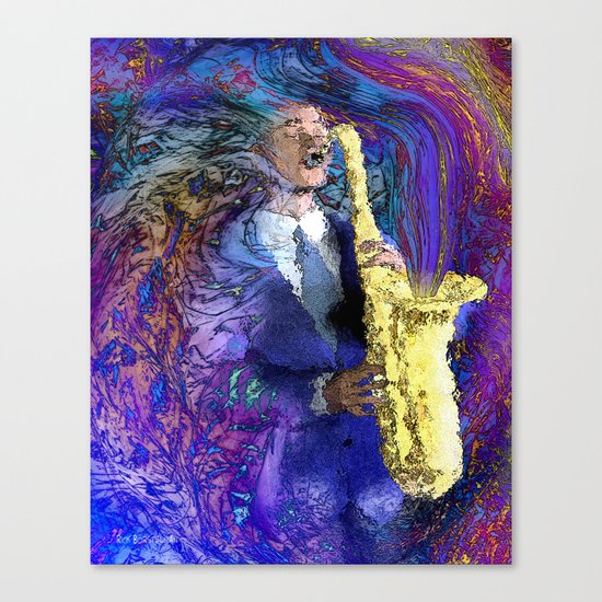 The Sax Player Canvas Print