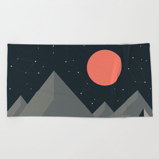 Retro Camping Beach Towel