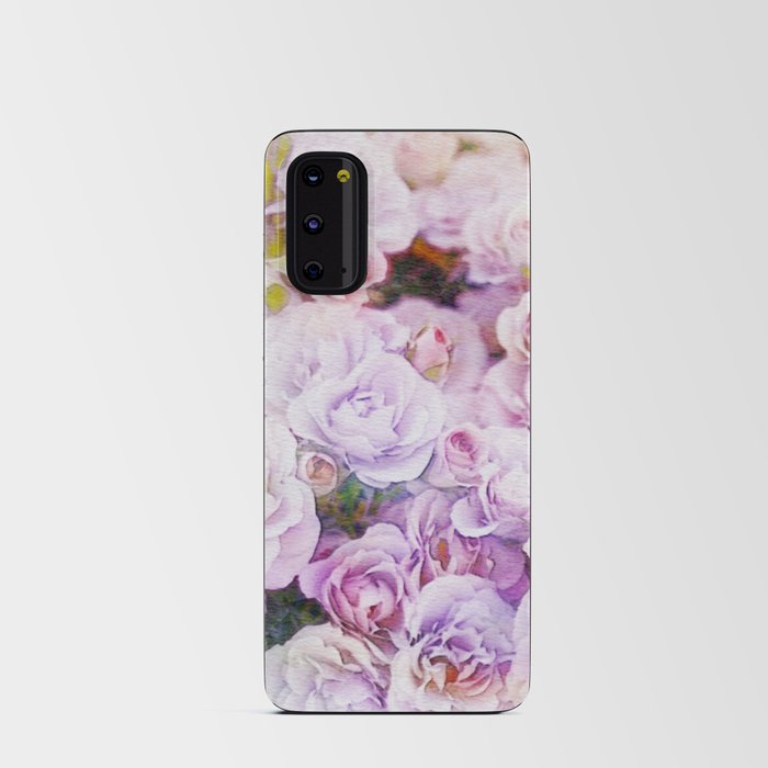 Vintage Purple Roses Android Card Case