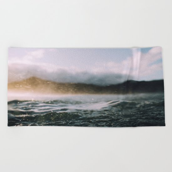 Dark Waves II Beach Towel
