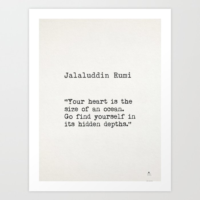 Rumi quote Art Print