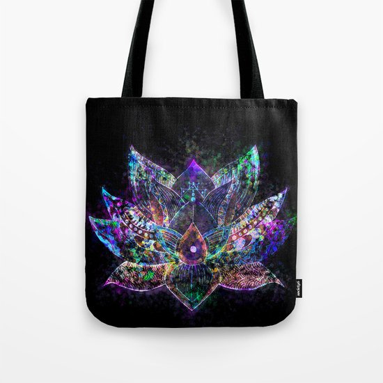 Lotus Flower Glow Tote Bag