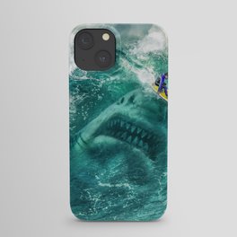 Megalodon Shark in the Wave iPhone Case