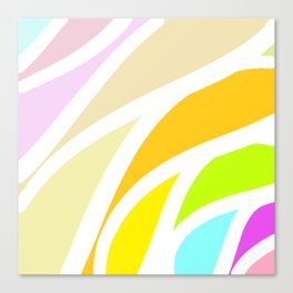 Colorful curve lines abstract Canvas Print