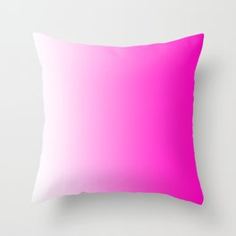 White and Pink Gradient 044 Throw Pillow