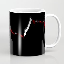 Abstract stock diagram black, red, white colors Coffee Mug