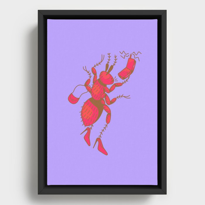 Business Ant Framed Canvas