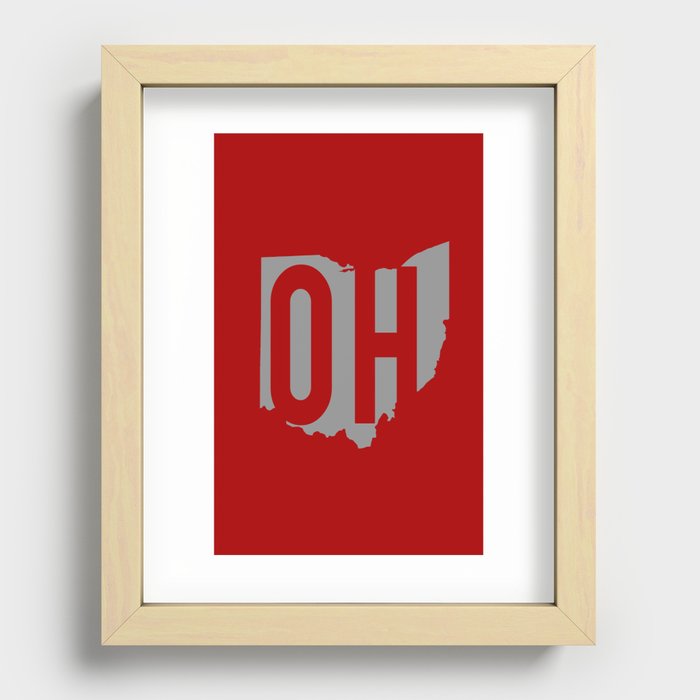 Ohio State Pride Recessed Framed Print