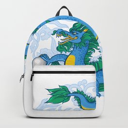 Blue Dragon with pearl Backpack