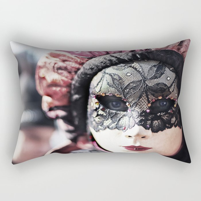 Italy Venice Mask 4 woman Rectangular Pillow