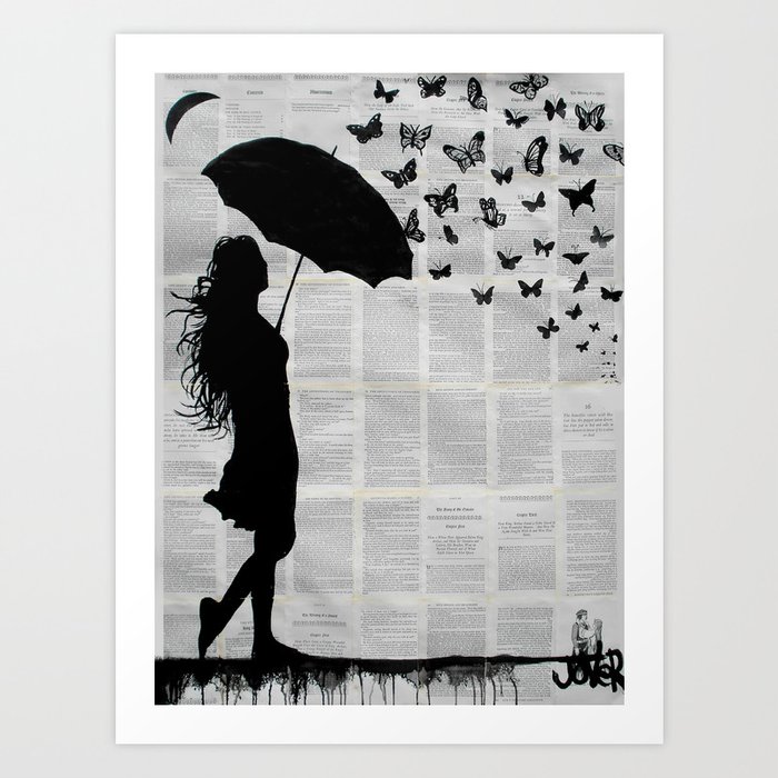butterfly rain Art Print