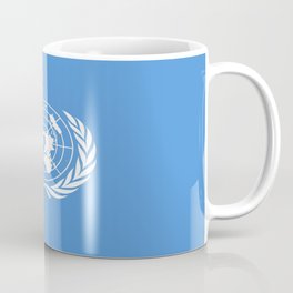 Flag on United nations -Un,World,peace,Unesco,Unicef,human rights,sky,blue,pacific,people,state,onu Mug