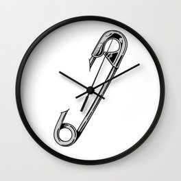 safety pin Wall Clock