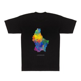 Luxembourg Watercolor Map T Shirt