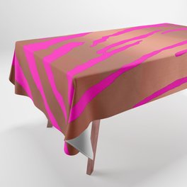 Metallic Tiger Stripes Pinks Tablecloth
