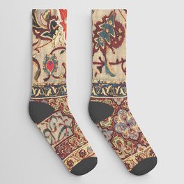 Safavid Silk Metal-Thread Persian Rug Print Socks