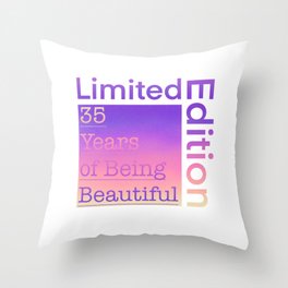 35 Year Old Gift Gradient Limited Edition 35th Retro Birthday Throw Pillow