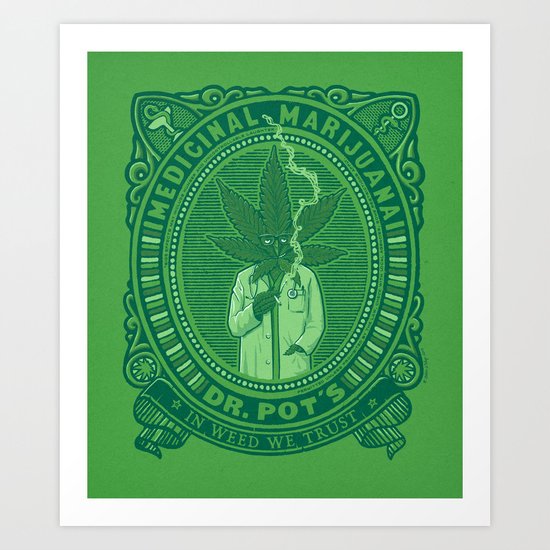 Medicinal Marijuana Art Print