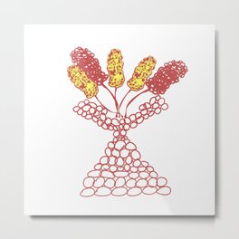 Minimalist red flowers in vase Metal Print | Flowers, Linedrawing, Minimalistdecor, Drawing, Abstractfloral, Minimalist, Floral, Stonevase, Minimalistflowers, Minimalistvibe 