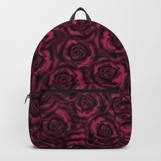 Dark Burgundy roses. Backpack