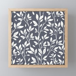Botanical 01 - Mineral Gray Framed Mini Art Print