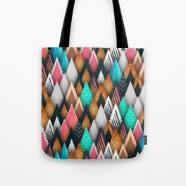 Seamless Mountains Of Colorful Triangles Tote Bag