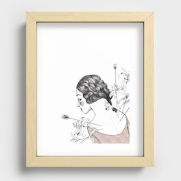 Flowers and arrows Recessed Framed Print