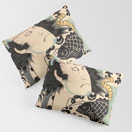 The fishmonger Danshichi (Utagawa Yoshiiku) Pillow Sham