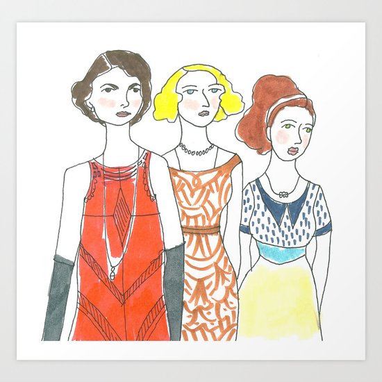 Grantham Sisters Art Print