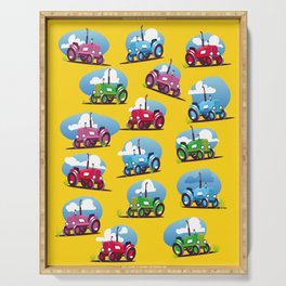 Cute tractor pattern Serving Tray