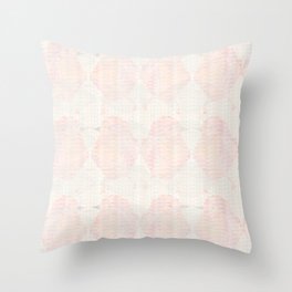 Abstract Subtle Blush and Peach Hummingbirds Throw Pillow