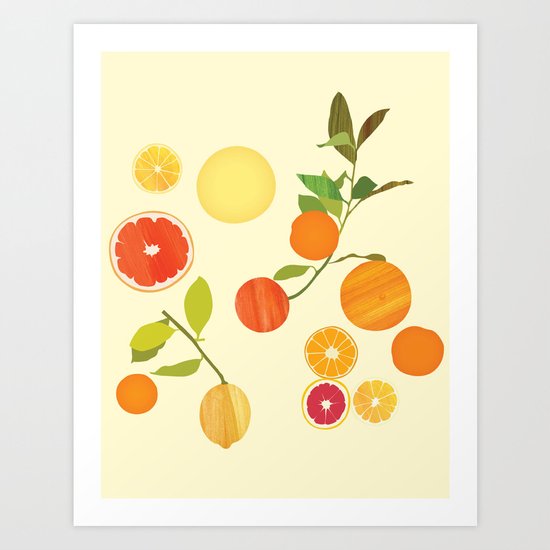 Grape fruits Art Print