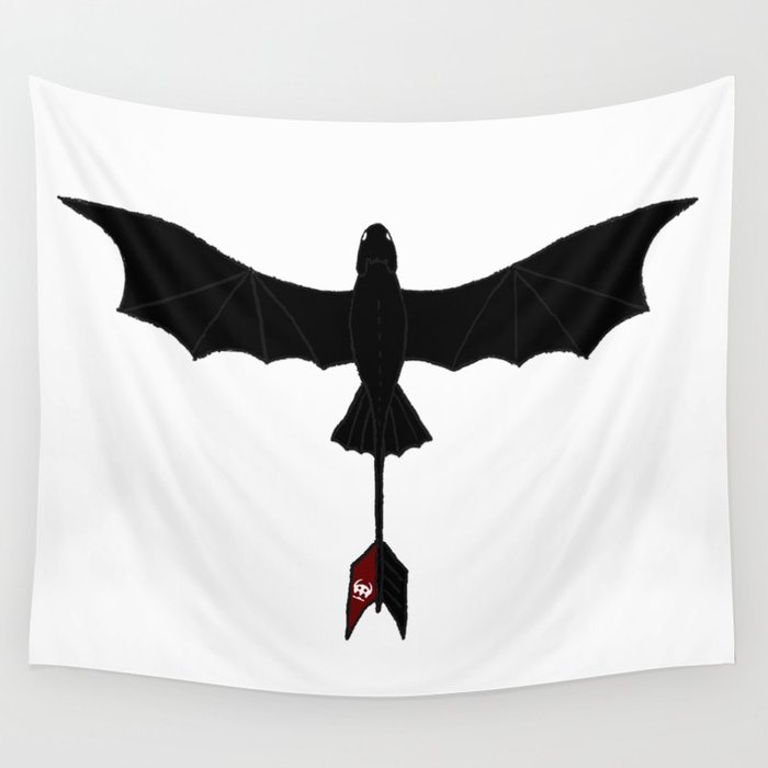 Black Toothless Wall Tapestry