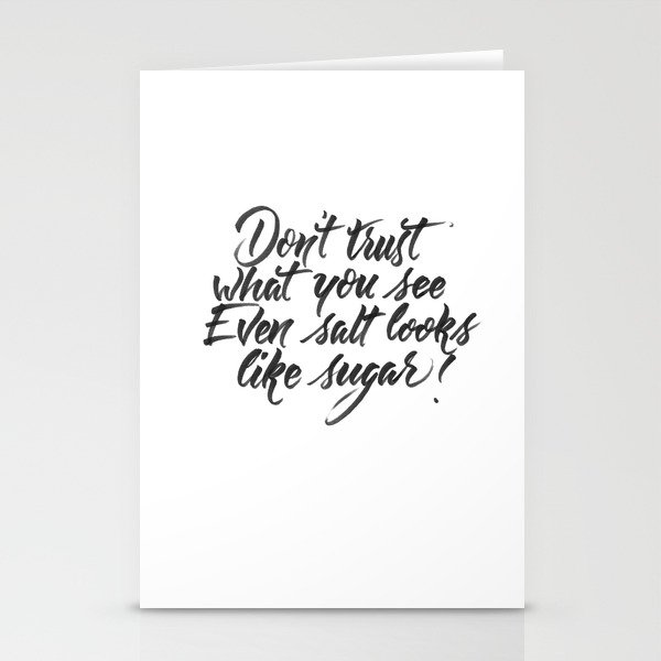 Don't trust what you see Stationery Cards