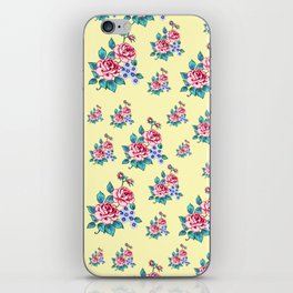 Delicate Rose and Flower Pattern  iPhone Skin
