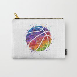 Basketball Ball Colorful Watercolor Sports Art Carry-All Pouch
