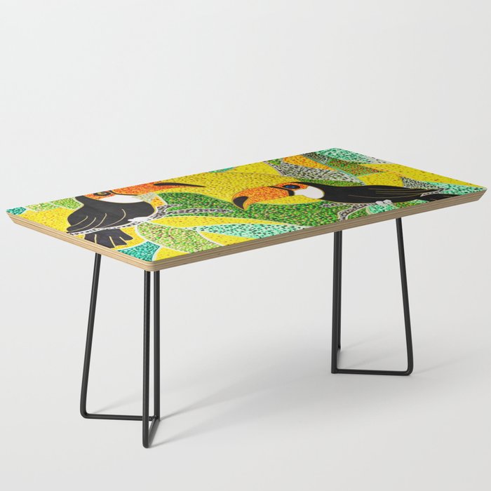 Tropical dot parrots Coffee Table