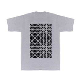 Minimal Black + White Pattern T Shirt | Repeatprint, Rad80Sprint, Graphicdesign, Retrodesign, Geometricshapes, Continuous, Linedrawing, 80Spattern, Continuousrepeat, Trianglepattern 