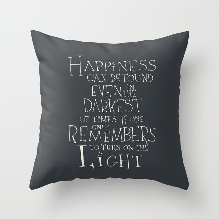 Happiness can be found Throw Pillow