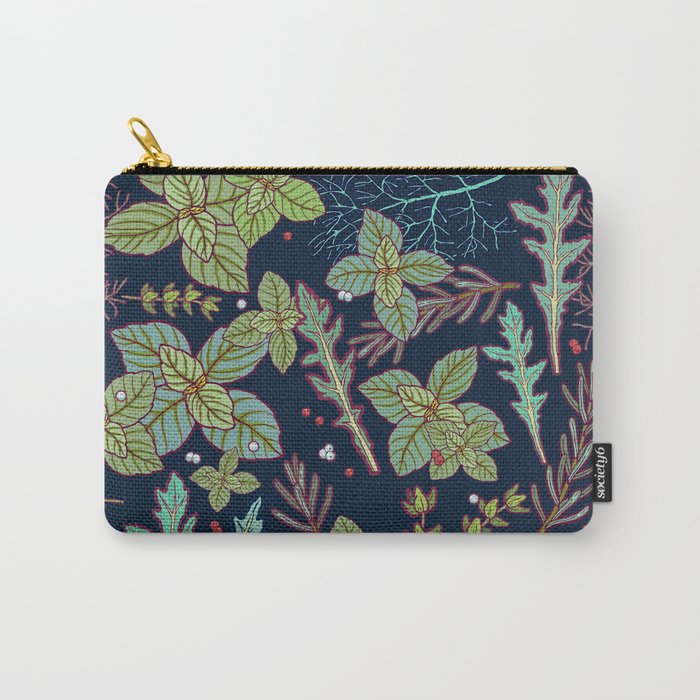 dark herbs pattern Carry-All Pouch
