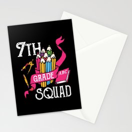 7th Grade Squad Student Back To School Stationery Card